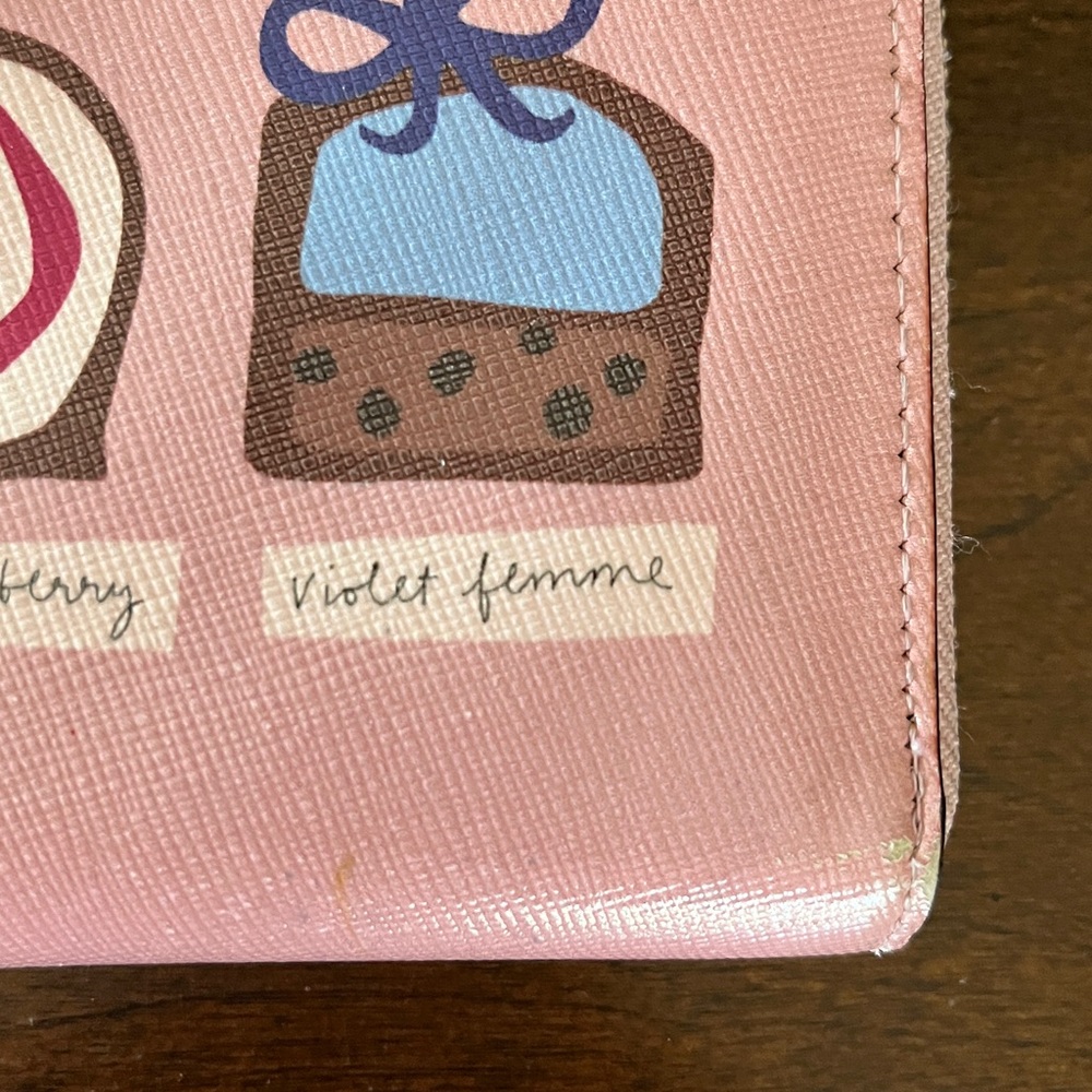 Kate Spade Pink Cedar Street Desserts Chocolates Continental Lacey Zip Wallet - Picture 8 of 8
